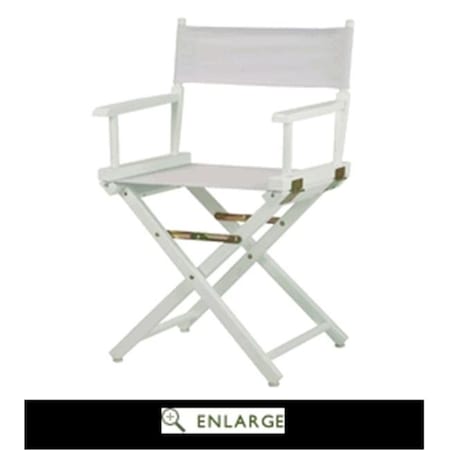 Casual Home Casual Home 200-01-021-29 18 in. Directors Chair White Frame with White Canvas 200-01/021-29